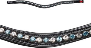 Kieffer Stirnriemen für Trense - Crystal Topaz - Warmblut