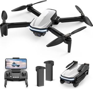 Drohne mit Kamera 1080P, RC faltbares FPV mit 2 modularen Akkus, lange Flugzeit, Sprach-/Gestensteuerung, HD-Kameradrohnen, Outdoor-Komplettset,
