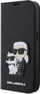 Etui Karla Lagerfelda KLBKP14LSANKCPK do iPhone'a 14 Pro 6.1", Czarne, Czarne, Saffiano Karl & Choupette