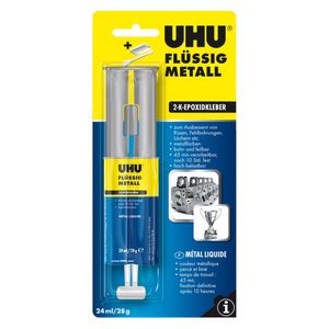 Uhu Flüssigmetall 2Komponenten Epoxidharzkleber hoch belastbar 24ml