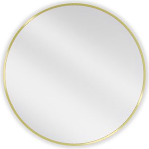 Mexen Loft lustro łazienkowe okragłe 70 cm, rama złota - 9850-070-070-000-50