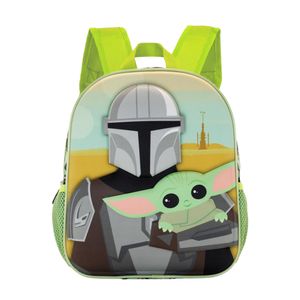 Jednokomorowy plecak przedszkolny 3D Mandalorian Grogu Baby Yoda