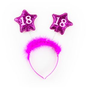 Oblique Unique Haarreif Haarreifen 18. Geburtstag Birthday Party - pink
