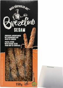 Nawarra Brezelino Sesam Knusprige Laugenstangen mit Sesamsamen (150g Packung) + usy Block