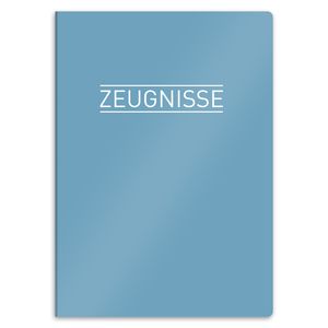 itenga Zeugnismappe A4 Kunststoff Sichtbuch blau