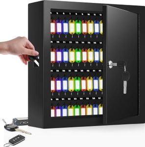 Mejasg Feuerfester Tresor für 100 Schlüssel, Anti-Diebstahl-Schrank