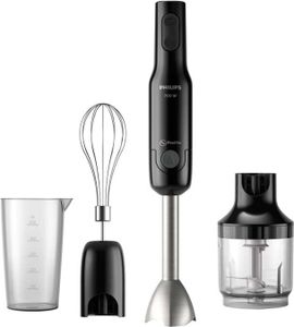 PHILIPS Stabmixer ProMix 700W mit Messbecher, kompaktem Hackaufsatz und Rührer