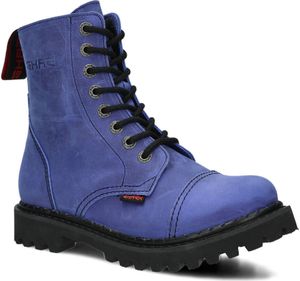 NAGABA Stiefel Damen Herren Springerstiefel 8-Loch - Leder - chabrowy - 42