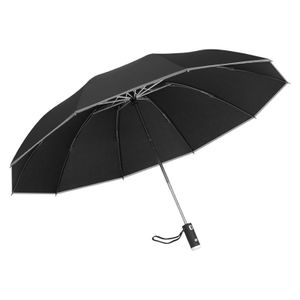 ASKSA Umgekehrter Regenschirm mit LED-Licht Winddichter Faltschirm 10 Rippen Automatisch öffnen schließen, Schwarz