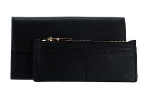 ESPRIT Leder Abendtasche Zoe Clutch Wallet Black schwarz