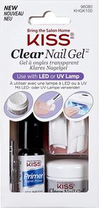 KISS | Zestaw do przedłużania paznokci UV - 5 ml - Przezroczysty - Wzmacnianie naturalnych paznokci - Startowy zestaw