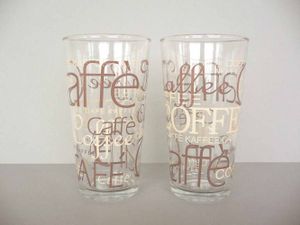 Latte Macchiato Glas 39cl stapelbar Coffee Dekor