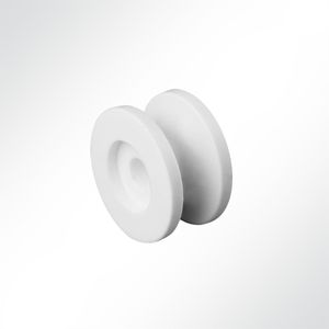 Lysel Kunststoff Rundknopf, (D) 25mm in Weiß (1 Stück)