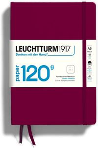LEUCHTTURM1917 363535 Notizbuch 120 g/m² Paper Edition, Hardcover, Medium (A5), Port Red, dotted
