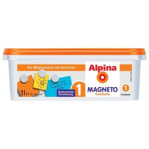 Alpina magnetfarbe magneto Grundfarbe Silbergrtau 1 L