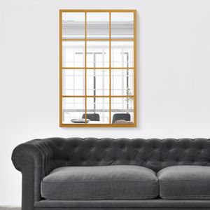 Wandspiegel ’Cupello’ Fensterspiegel 90x60 cm Gold
