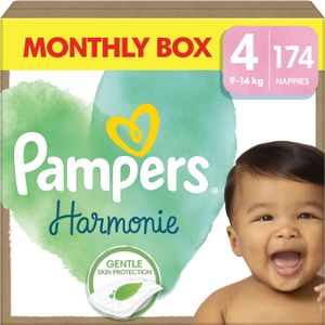 Pampers® Windeln Harmonie™ Größe Gr.4 (9-14 kg) für Babys und Kleinkinder (4-18 Monate), 174 St.