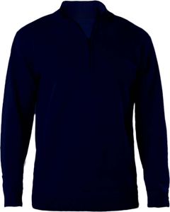Kariban Herren Pullover Winter Warm Jacke Zip Neck Reißverschluss, Größe:M, Farbe:Navy Blau