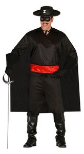schwarzer Rächer Held von Spanien - Kostüm für Herren Gr M - L, Größe:L