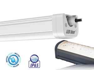 60W LED svítidlo 150 cm odolné proti vlhkosti neutrální bílá IP65 vodotěsné svítidlo s difuzorem 6000 lm pro venkovní i vnitřní použití, garáž, sklep, dílnu a mnoho dalšího.