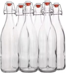 6 x 1L Flasche mit Bügelverschluss Milchflasche Weinflasche Glasflasche