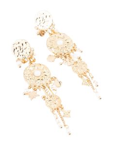 Gold Plated Statement Boho Freshwater Pearl Earrings