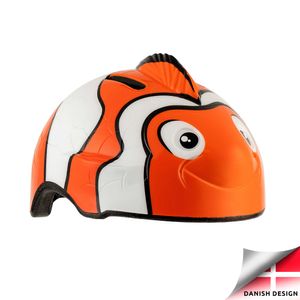 Fahrradhelm für Kinder | Orange Clownfish | Crazy Safety | EN1078 Geprüft