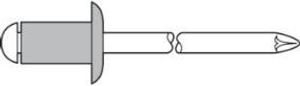 Blindniet Alu/Stahl Flachrundkopf 4x8mm GESIPA
