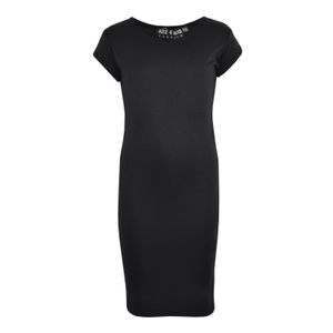 Kinder Mädchen Bodycon Schlicht Schwarz Midi Kleid 152