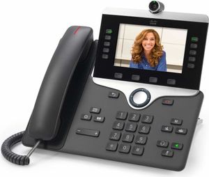 Cisco 8845 - Czarny - Słuchawka przewodowa - Biurkowa/ścienna - Poliwęglan - LCD - 800 x 480 pikseli