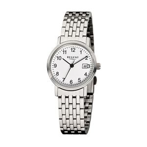 Regent Edelstahl Damen Uhr F-598 Quarzuhr Armband silber D2URF598