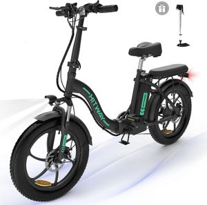 HITWAY Elektrofahrrad E-Bike 20" Fat Tire E-Fahrrad klapprad,36V/11Ah Akku 250W Motor,Assist bis 35-90km, Off-Road Mountainbike mit Shimano 7 Gängen,City Bike Herren Damen