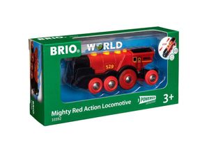 BRIO Mohutná elektrická červená lokomotiva se světly
