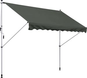 Outsunny Sonnenschirm teleskopisch klemmbar grau 300 x 150cm Outsunny Sonnenschirm teleskopisch klemmbar grau 300 x 150cm