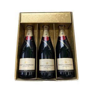 Geschenkbox Champagner Moët & Chandon - Gold -3 Brut - 3x75cl