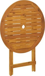 vidaXL Klappbarer Gartentisch 70 cm Massivholz Akazie