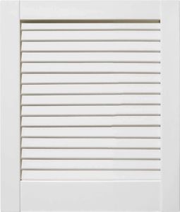 ben+camilla.com geschlossene Lamellentür 46,2x39,4cm weiß PREMIUM LACKIERT Massivholz Kiefer