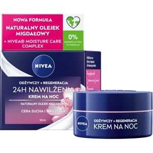 Nivea Aqua Effect Nourishing Regenerating Night Cream For Dry And Sensitive Skin 50 Ml