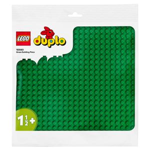LEGO 10980 DUPLO Bauplatte in Grün, Grundplatte für DUPLO Sets, Konstruktionsspielzeug für Kleinkinder
