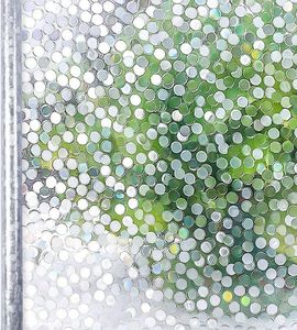 Milchglasfolie Fensterfolie, Statische Fensterfolie, Milchglas Duschkabinen Blickdicht Folie Fenster Selbstklebend Sichtschutzfolie Sichtschutz Statisch Haftend für Glastüren Sterne Kreuz (90 x 200 cm 3D)