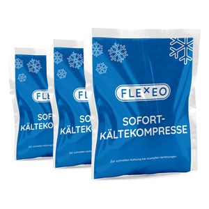 FLEXEO Sofort-Kältekompresse klein 8 x 13 cm Kühlkompresse Kühlpack, 20 Stück