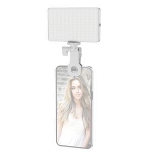 Taschen-Clip-on-LED-Videoleuchte, Computer-Tablet, Handy-Videokonferenzleuchte, 2500 K-9000 K, dimmbar, integrierter Akku fuer Online-Meetings, Live-Streaming, Selfie