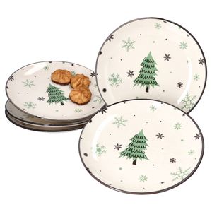 sada 6 talířů na vánoční stromek Talíř na cukroví Talíř na sušenky Vánoce