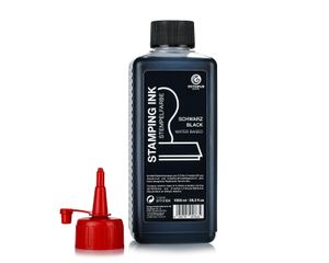 Stempelfarbe für Stempelkissen und Selbstfärber ohne Öl, schwarz 1000ml