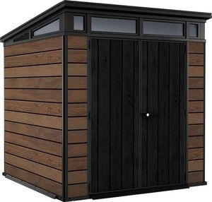 KETER Pent Signature Horizontales Gartenhaus 7X7 216 X 226 X 216 cm Braun 259814