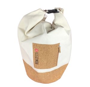 Seesack CHICAGO wasserfeste Rucksack-Tasche 20 Liter Volumen aus Canvas und Kork Weiß One Size Schulterbeutel, Packsack, Naturmaterialien, umweltfreundlich, Beutel, Day Pack