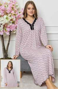 Damen Nachthemd Tunika Pyjama Schlafanzug Rosa L Lang Nachtwäsche mit Muster S-57 Damen Nachthemd Tunika Pyjama Schlafanzug Rosa L Lang Nachtwäsche mit Muster S-57