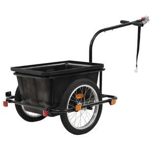 Fahrrad Lastenanhänger bis 150 kg belastbar | Mit Transportbox 50L | Fahrradanhänger Transportanhänger Handwagen