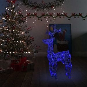 vidaXL Dekoracja świąteczna LED z reniferem 90 LED 60x16x100 cm akrylowa