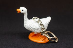 Gans Schlüsselanhänger Miniblings Ente Gänse Gänserich Vogel Tier Bauernhof weiß